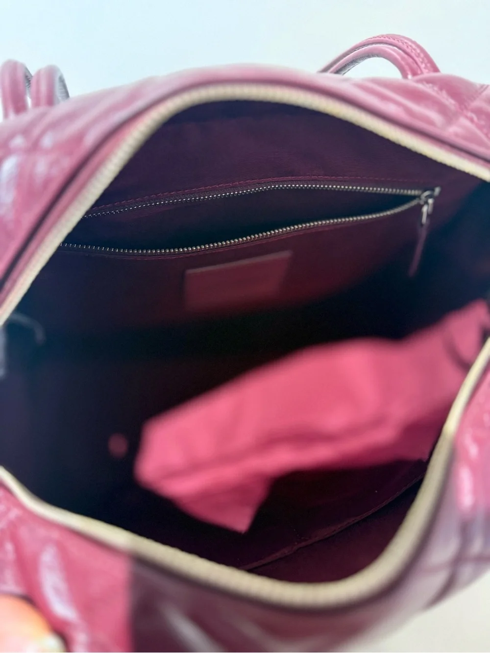 NWT Marc Jacobs quilted the dual satchel - dark plum